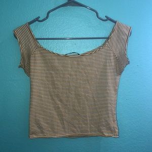 Wide Neck Striped Top!